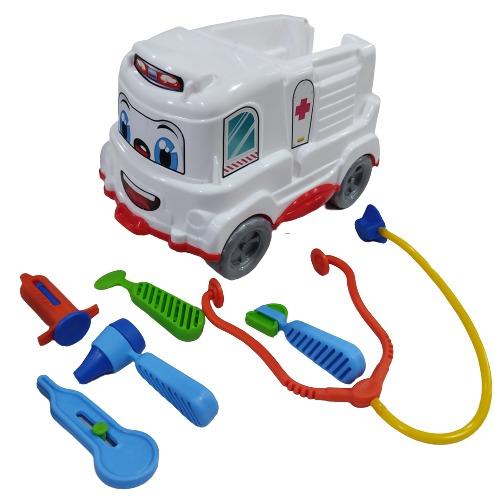 MARA.0285 CAMIONES AMBULANCIA PLASTICA 30X20X20 CM C/ACCESORIOS