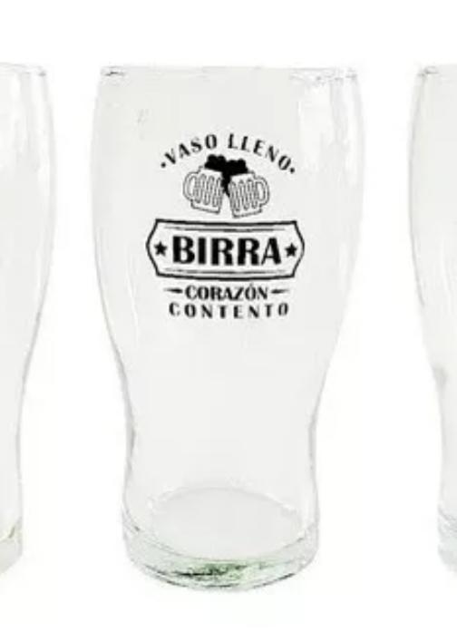 SUB.VASOS PINTA 500ML VIDRIO DECORADOS       A427