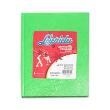 CUADERNOS LAP.R 16X21 VERDE MANZANA RAYADO   ARAñA