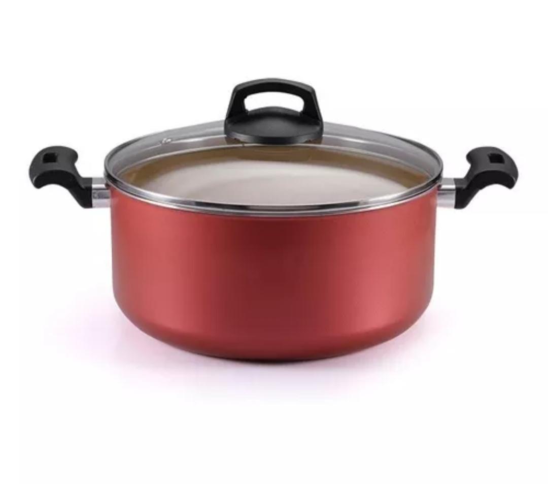 TRAMONTINA CACEROLAS Nº20 C/ASAS T/VIDRIO 2.8LT TEFLON ANTIADHERENTE OLLAS 20382/020