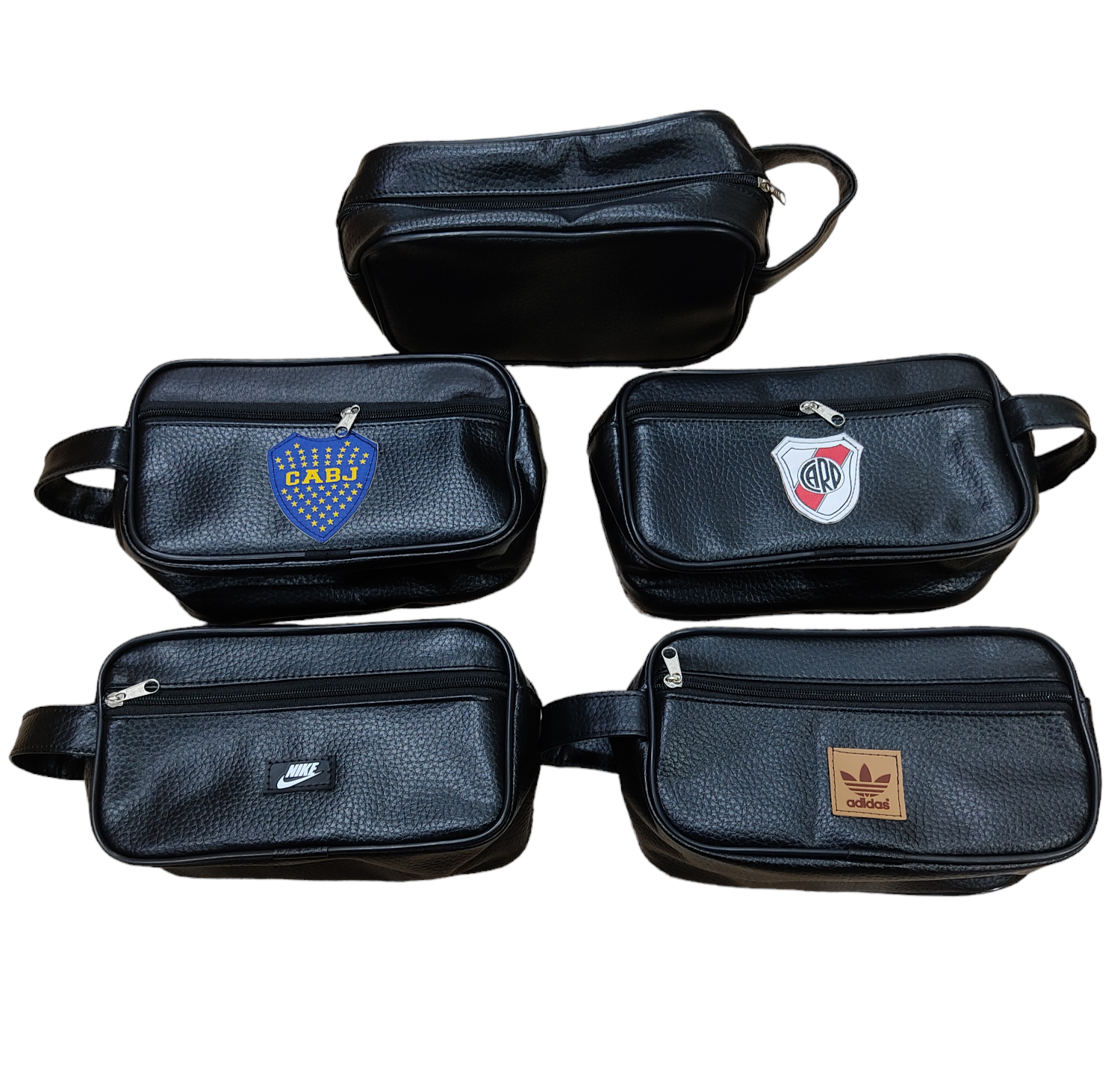 GO.NECESER DOBLE CIERRE 25X15X10 CM DEPOR BO TINERO DE MANO REFORZADO C/ESCUDO/MARCA