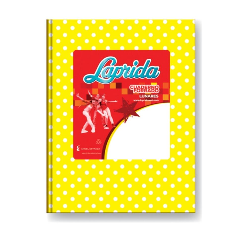 CUADERNOS LAP.LUN.R 16X21CM 50H.AMARILLO RAYADO LUNARES T/DURA