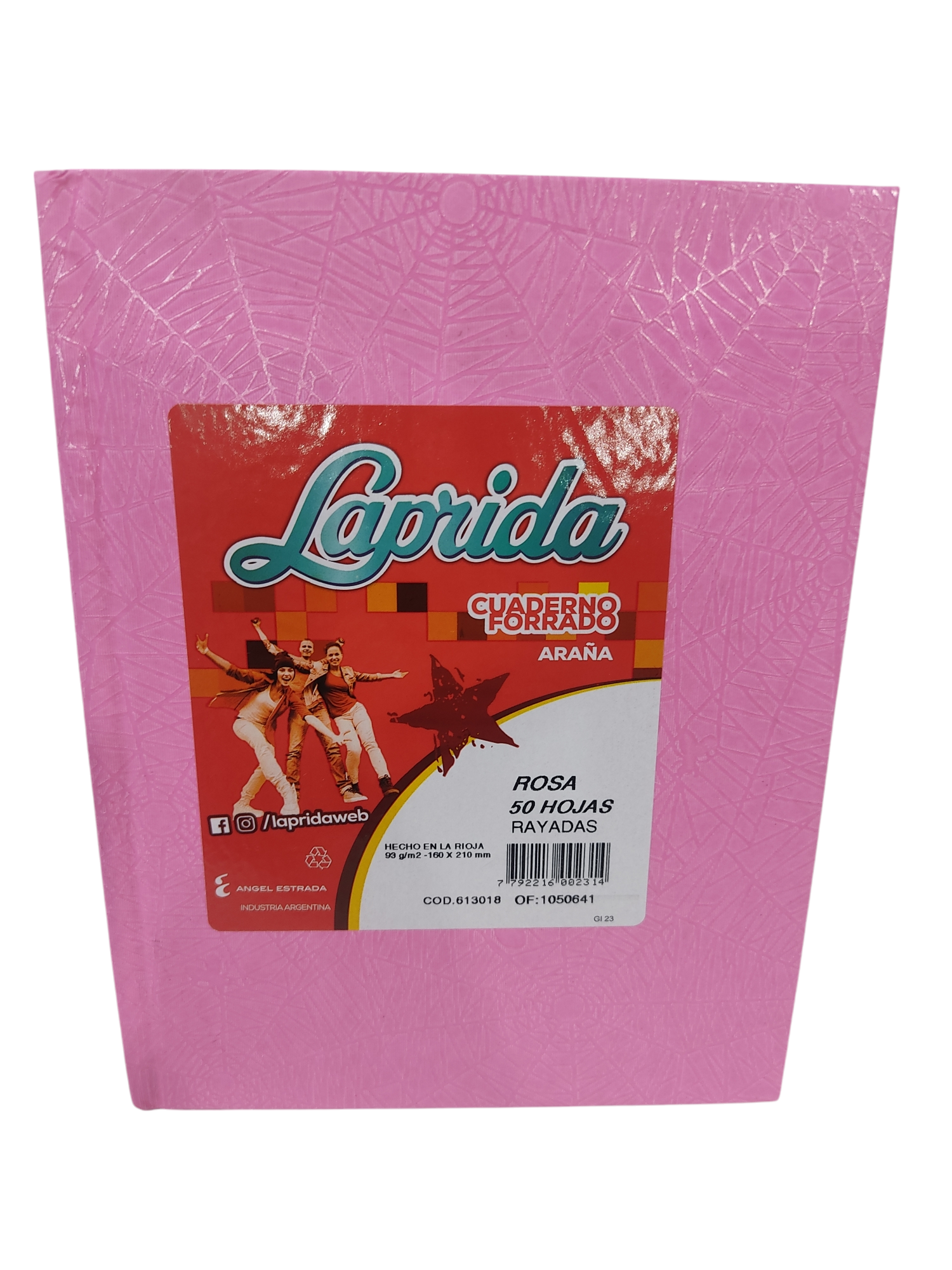 CUADERNOS LAP.R 16X21CM 50H.ROSA RAYADO ARAñA