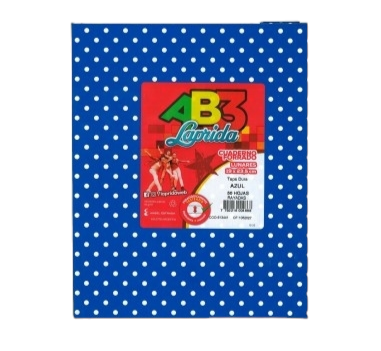 CUADERNOS LAP.LUN.R AB3 X50H.AZUL RAYADO LUNARES 19X23CM