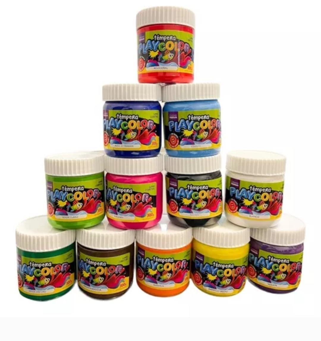 PLAYCOLOR TEMPERAS POTE 250/300 GR.-1100-