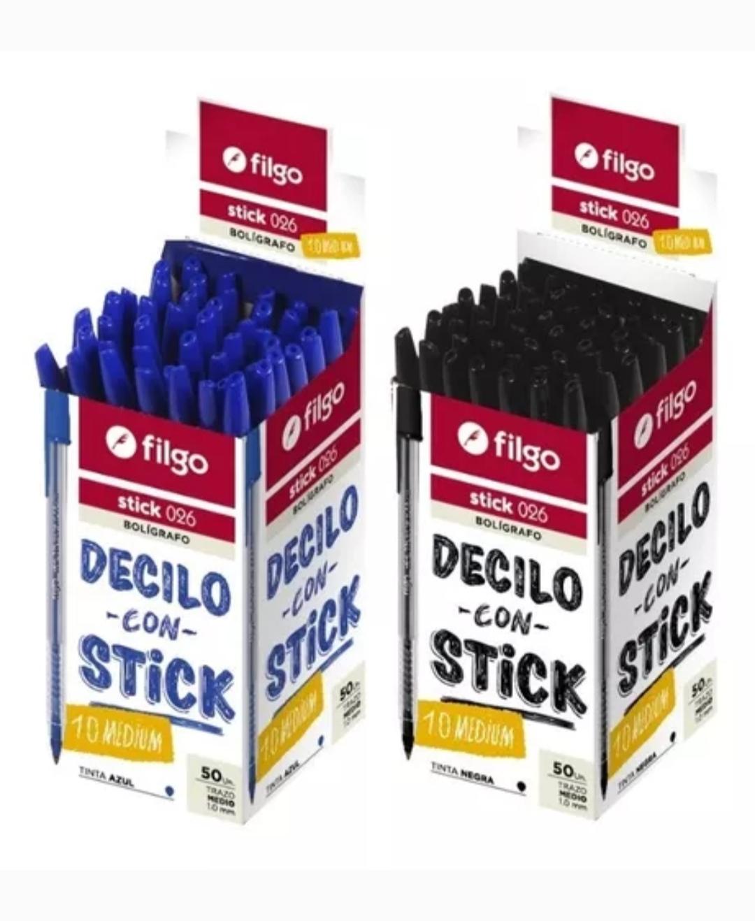 FILGO LAPICERAS STICK AZUL-NEGRO 026