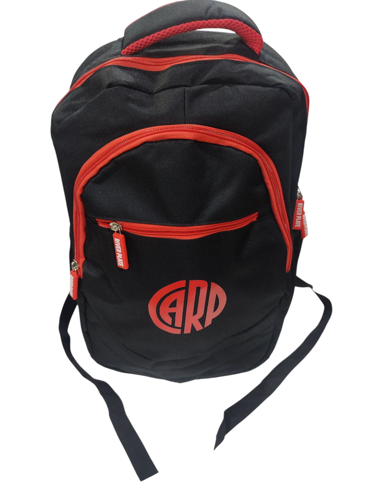 QM.MOCHILAS RIVER PLATE MOCRP08 44X24X14CM - 3CIERRE C/BOLSILLOS LATERALES ORIGINAL FUTBOL