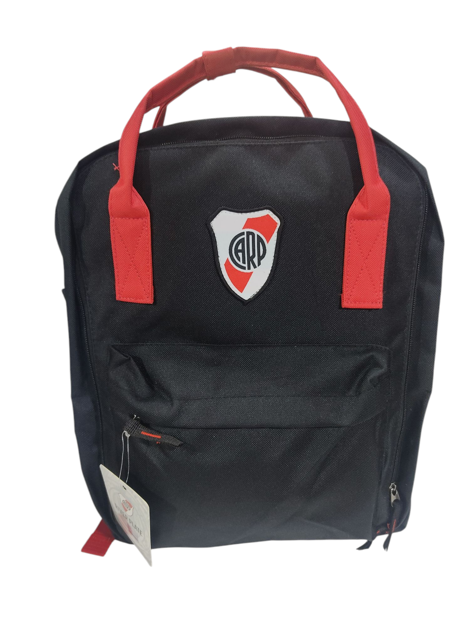 QM.MOCHILAS RIVER PLATE MOCRP05 36X30X10CM 2 CIERRES C/BOLSILLO LATERALES ORIGINAL FUTBOL