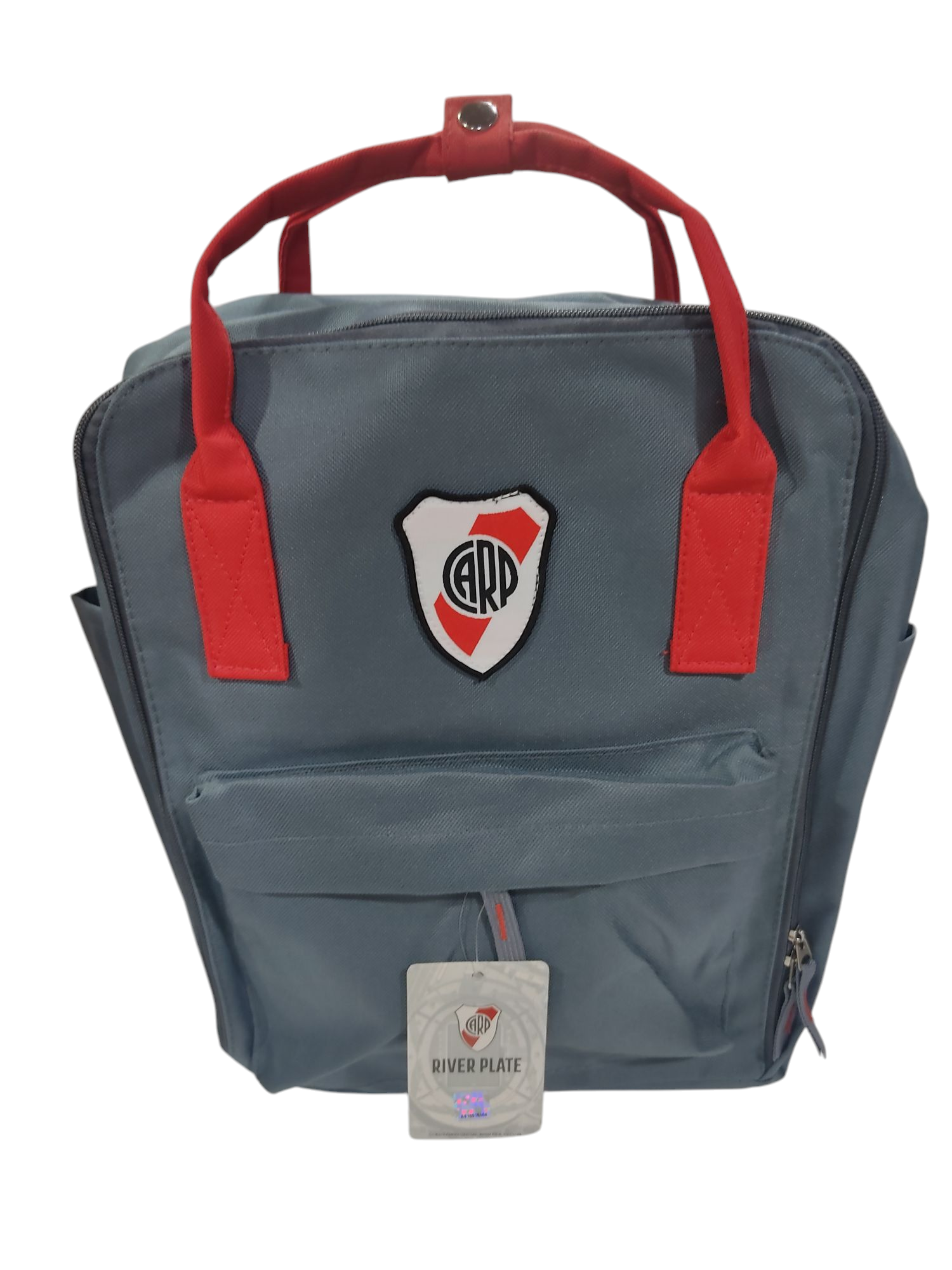 QM.MOCHILAS RIVER PLATE MOCRP06 36X30X10CM -2CIERRES C/BOLSILLOS LATERALES ORIGINAL FUTBOL