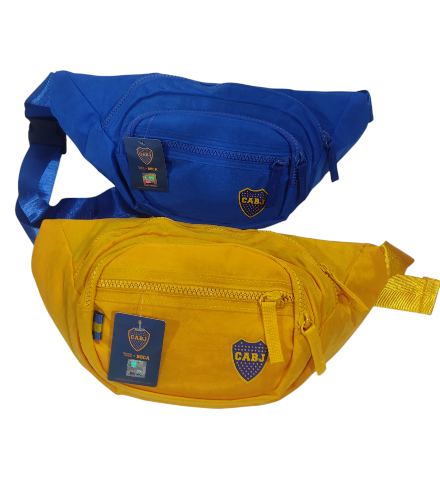 QM.RIñONERAS BOCA JUNIORS RINBJ04 4CIERRES TELA IMPERMEABLE 33X16X10CM ORIGINAL FUTBOL