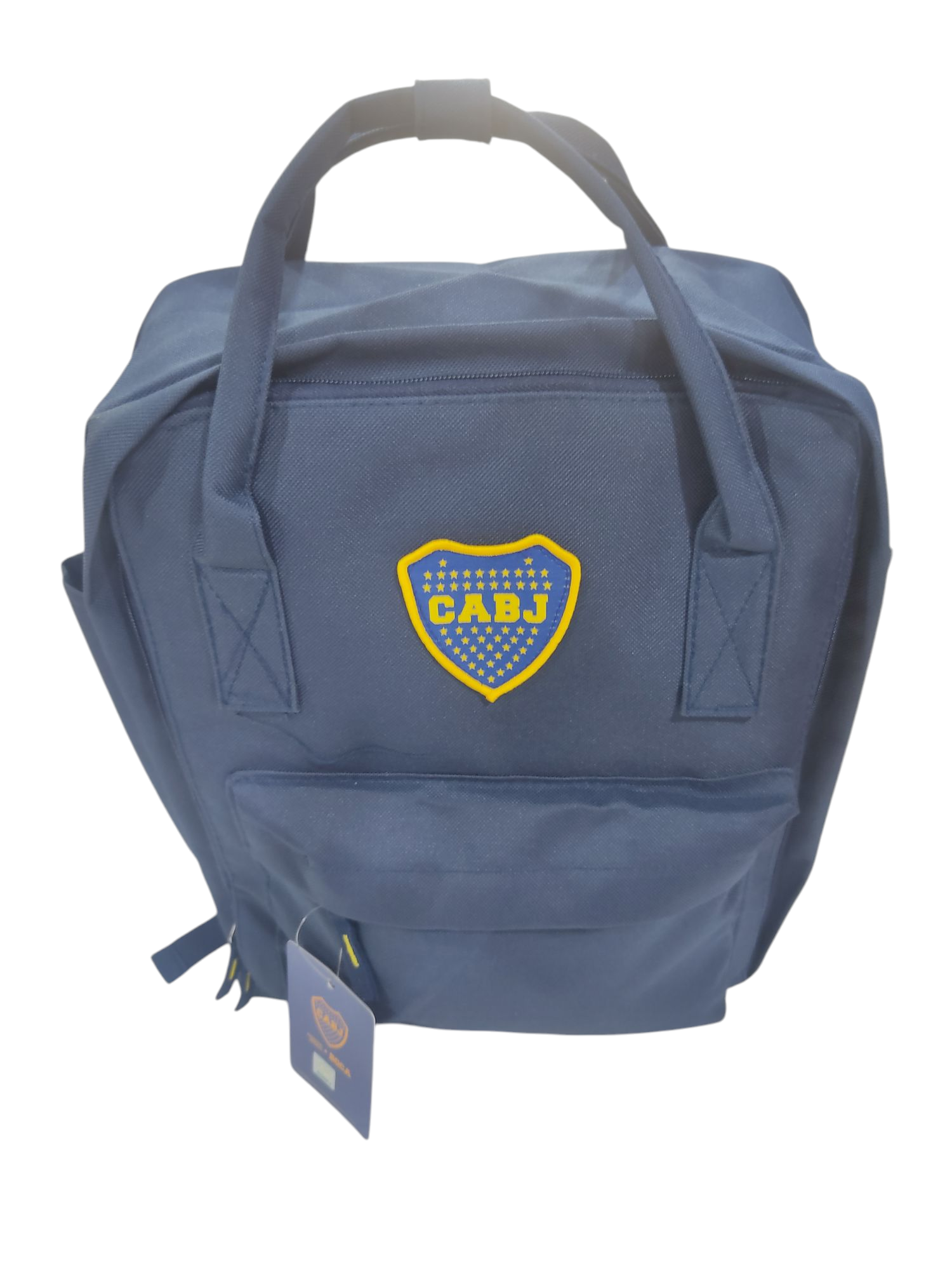 QM.MOCHILAS BOCA JUNIORS MOCBJ05 36X30X10CM 2CIERRES C/BOLSILLOS LATERALES ORIGINAL FUTBOL