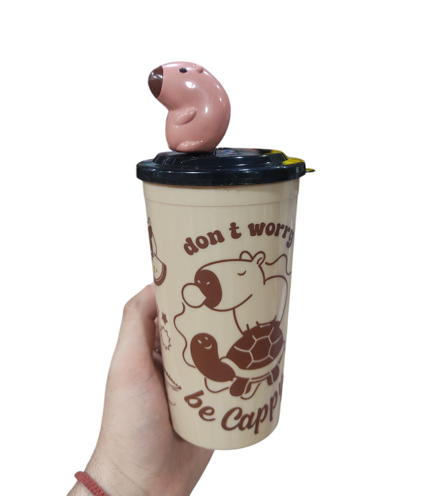 VASOS CAPIBARA C/SORBETE + ADORNO CAPIBARA CAPYBARA