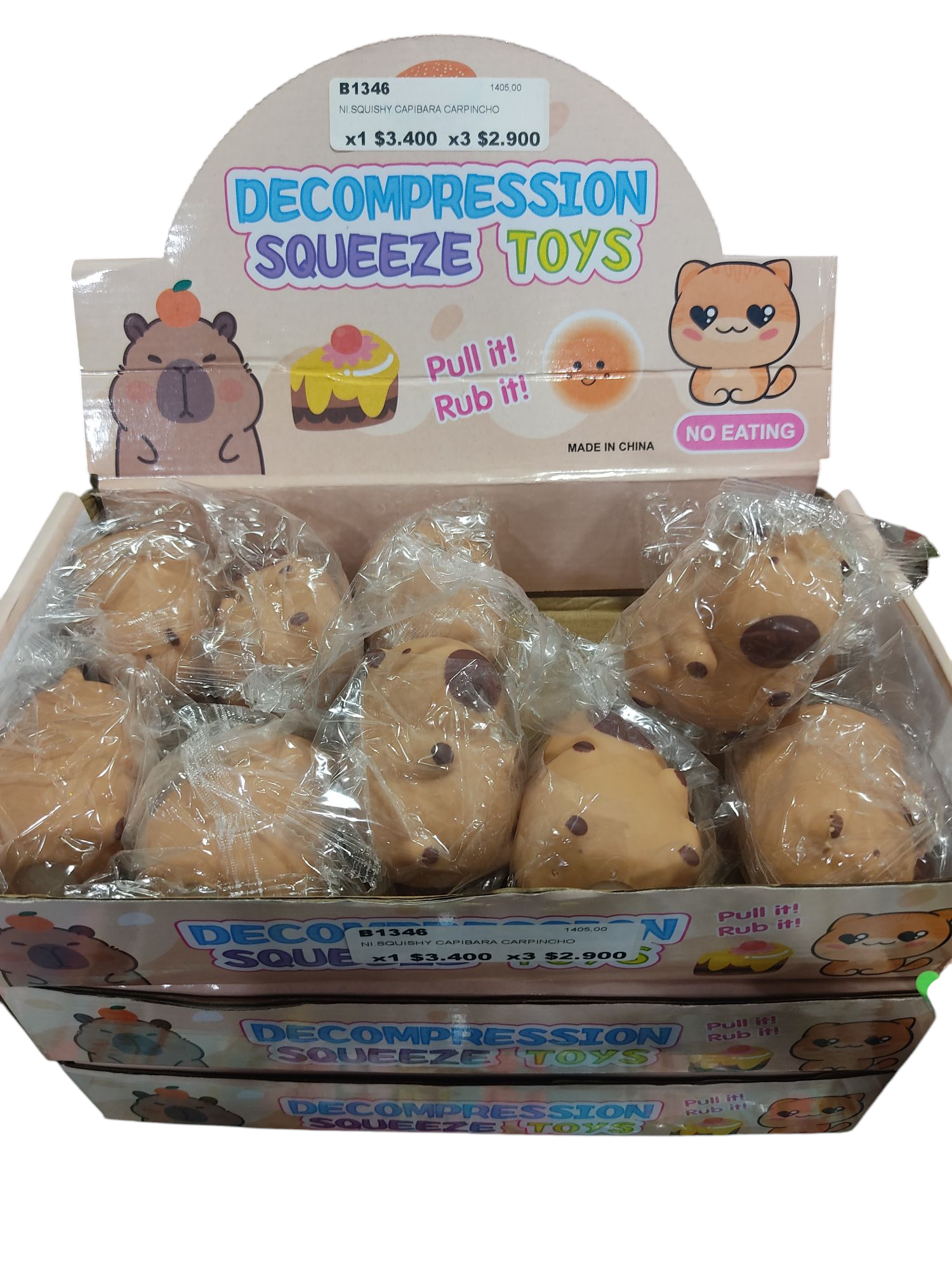 NI.SQUISHY CAPIBARA/STITCH X1 EN BOLSA