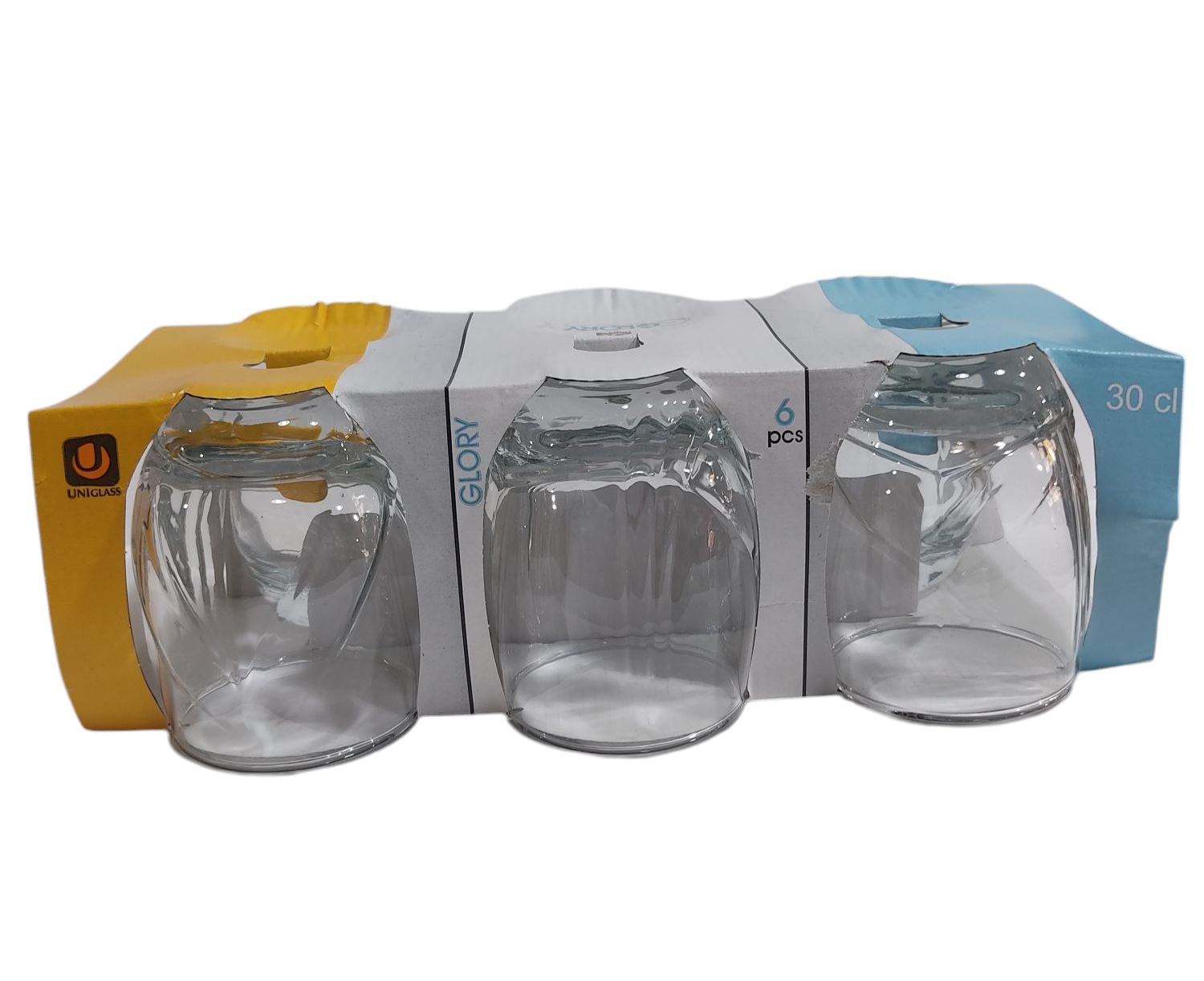 FE.VASOS VIDRIO X6U C/RELIEVE 296ML 93500-SL6