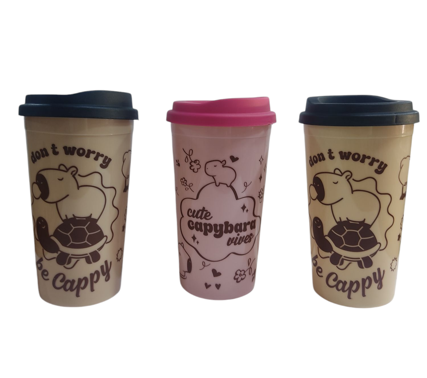 VASOS C/TAPA CAFE CAPIBARA 17CM 600CC        CAPYBARA T/STARBUCK