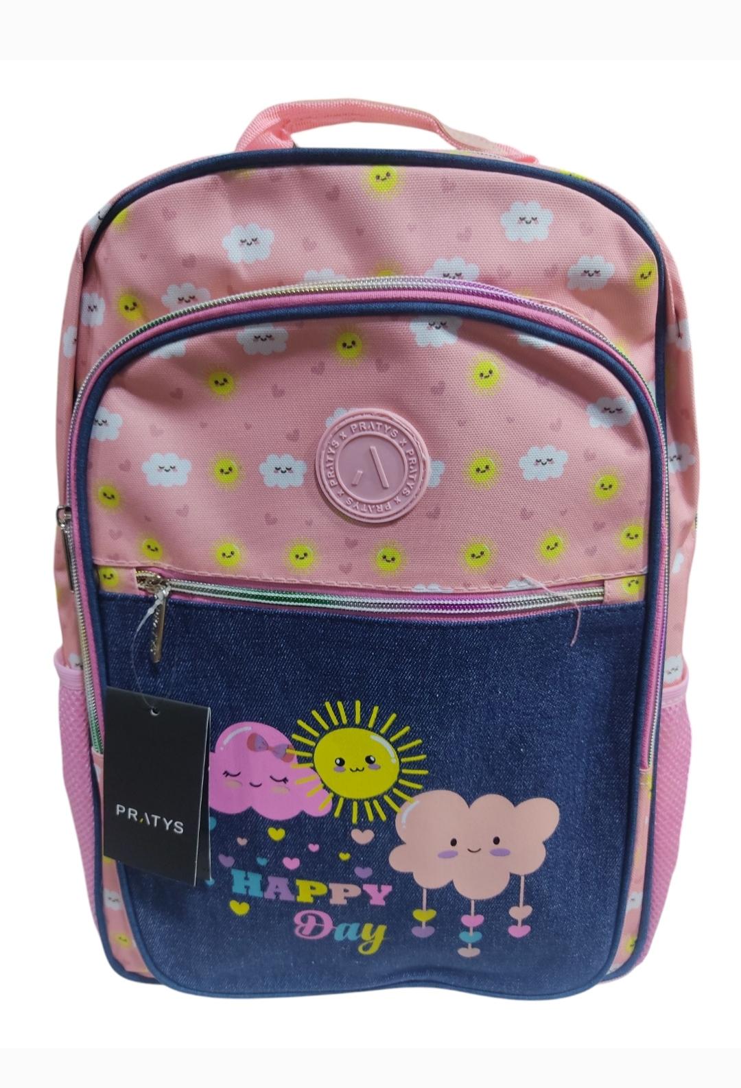 QM.MOCHILAS HAPPY WLH8158 2CIERRES C/BOLSILLOS PRATYS