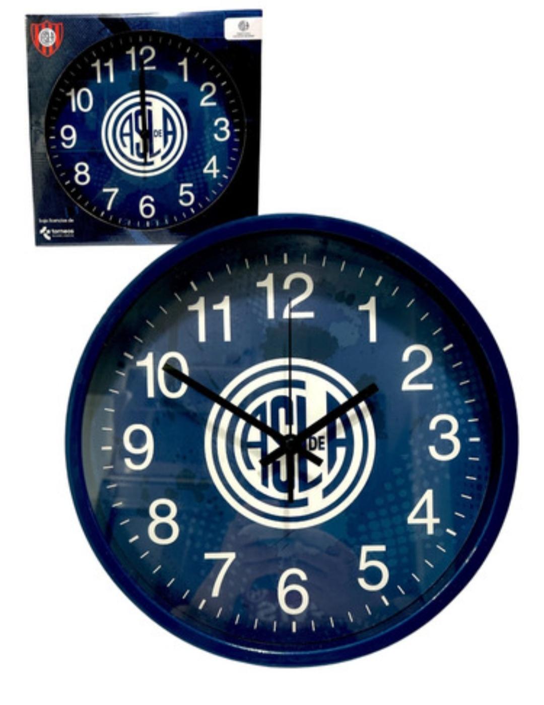 QM.RELOJES DE PARED SAN LORENZO E/CAJA  RJPARSL01 30X30CM ORIGINAL FUTBOL