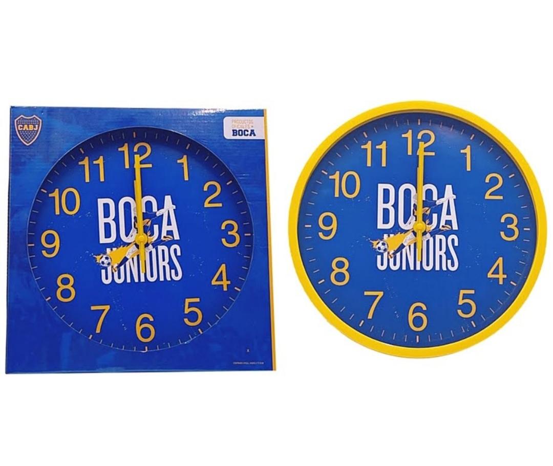 QM.RELOJES DE PARED BOCA JUNIORS E/CAJA   RJPARBJ01 30X30 ORIGINAL FUTBOL
