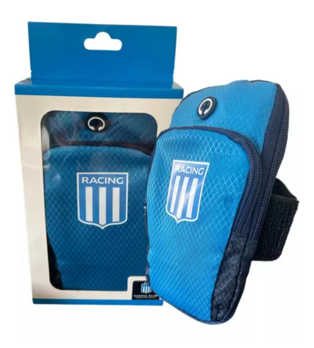 QM.BRAZALETES RACING BRADRC01 E/CAJA PORTA CELULARES ORIGINAL FUTBOL