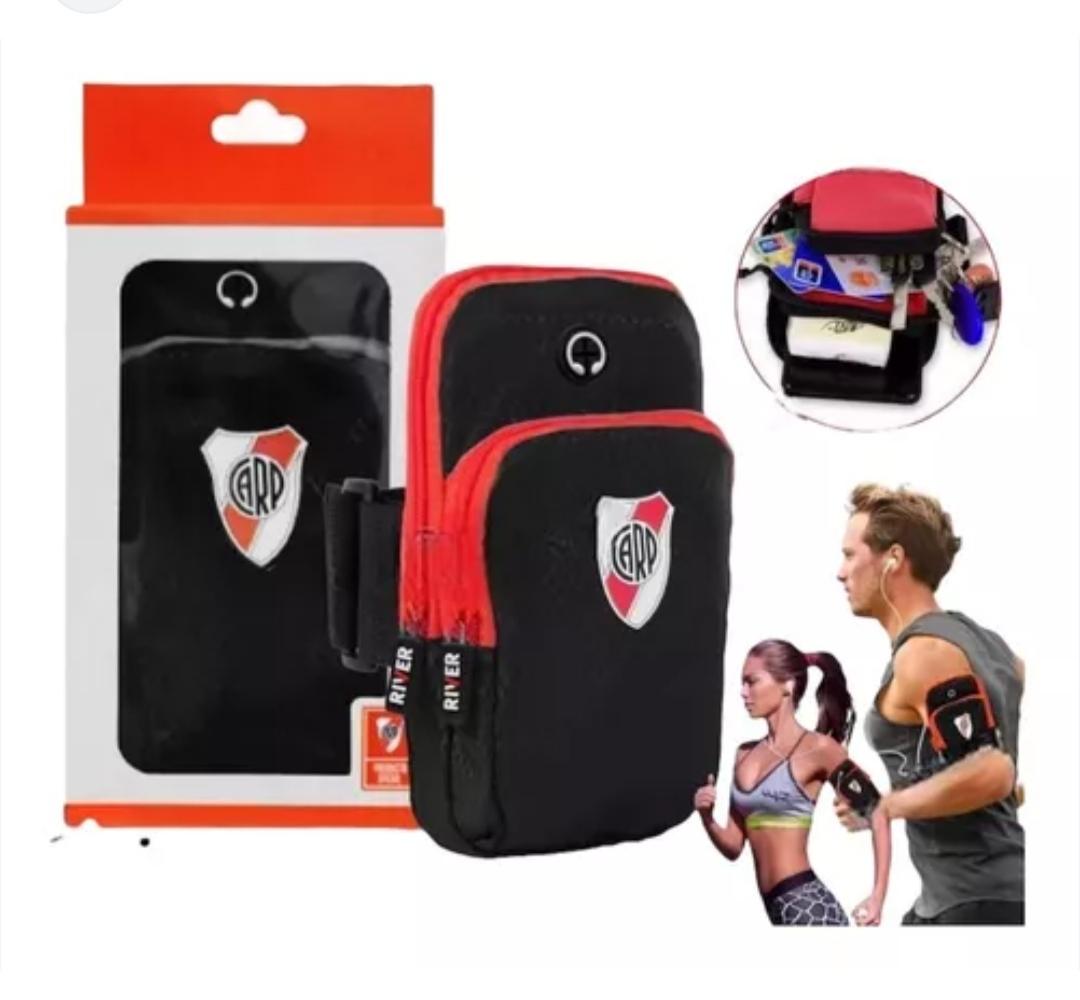 QM.BRAZALETES RIVER PLATE BRADRP01 E/CAJA PORTA CELULARES ORIGINAL FUTBOL