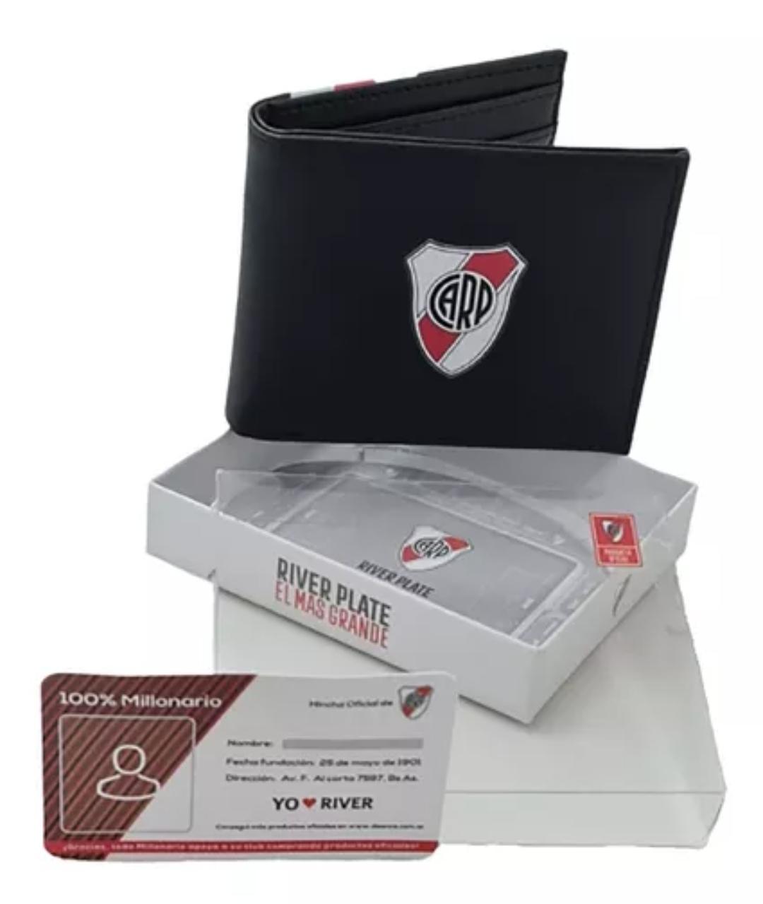 QM.BILLETERAS RIVER PLATE BILRP04 E/CAJA12X10CM ORIGINAL SIMIL CUERO FUTBOL