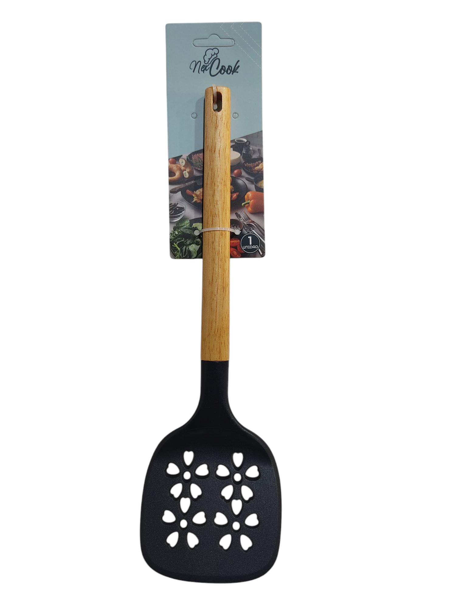 KK UTENSILIOS ESPUMADERAS MADERA/PLASTICO NS069925 32CM