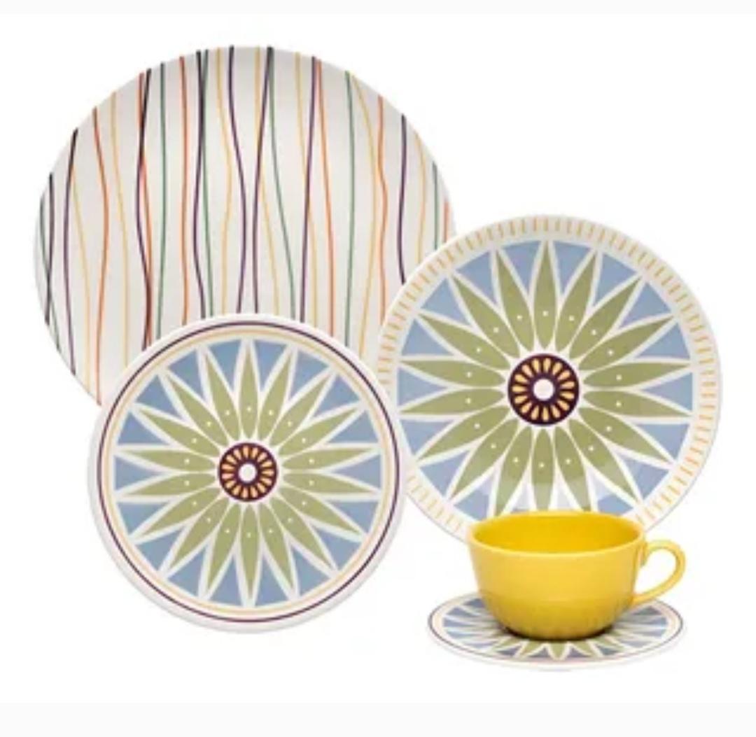 MERC.SET DE VAJILLAS 30PIEZAS RAINBOW AW305610 6TAZAS+PLATO-6PLATOSHONDO-6PLAYO-6POSTRE