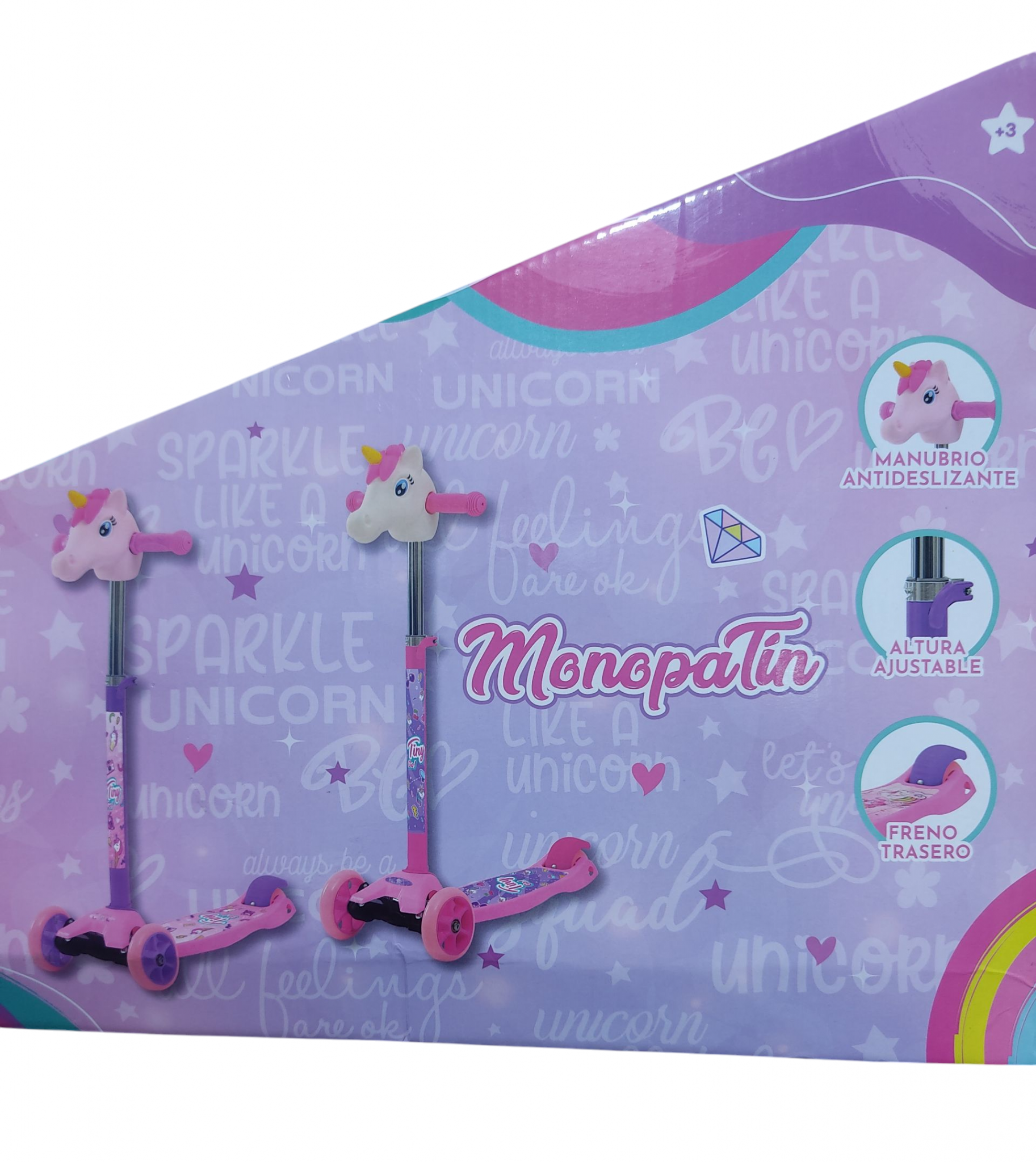 SB.MONOPATINES UNICORNIO TINY E/CAJA 70K METAL/PLASTICO