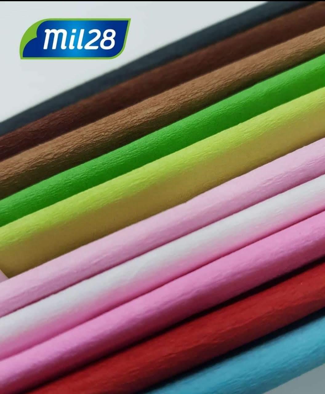 MIL28 PAPEL CREPE X10-PAQUETE POR COLOR