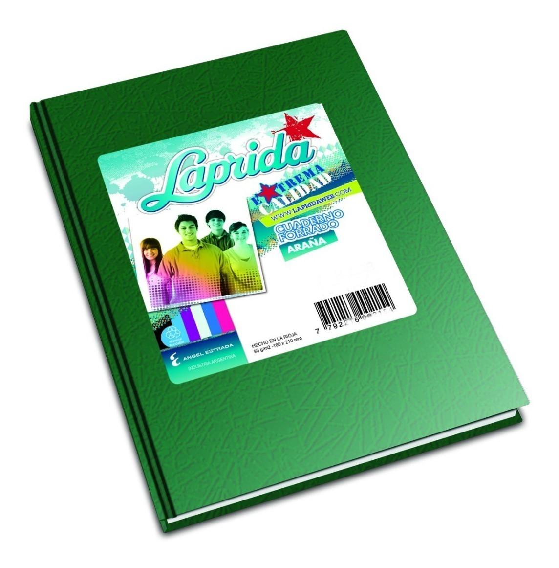 CUADERNOS LAP.R 16X21 50HJS VERDE RAYADO