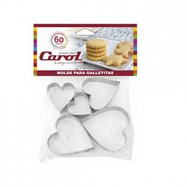 CAROL MOLDES P/GALLETITA -8826- X5U.         FORMA CORAZON