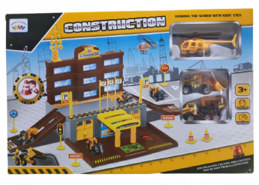 SB.GARAGE/ESTACIONES DE CONSTRUCCION X26 PCS 52241 E/CAJA 38X25X6CM GRUAS+HELICOPTEROS