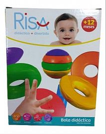 MARA.0106 PELOTA DIDACTICA E/CAJA 6 PIEZAS ENCASTRE INFANTIL PLASTICO