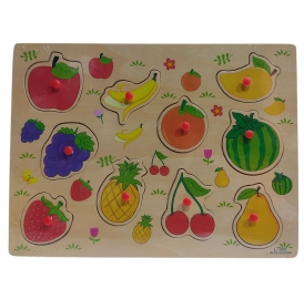 DI.JUEGOS DIDACTICOS FRUTAS 22X30CM 511575 MADERA ROMPECABEZAS ENCASTRES