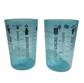 KK VASOS MEDIDORES PLASTICO NS071166    14X9CM